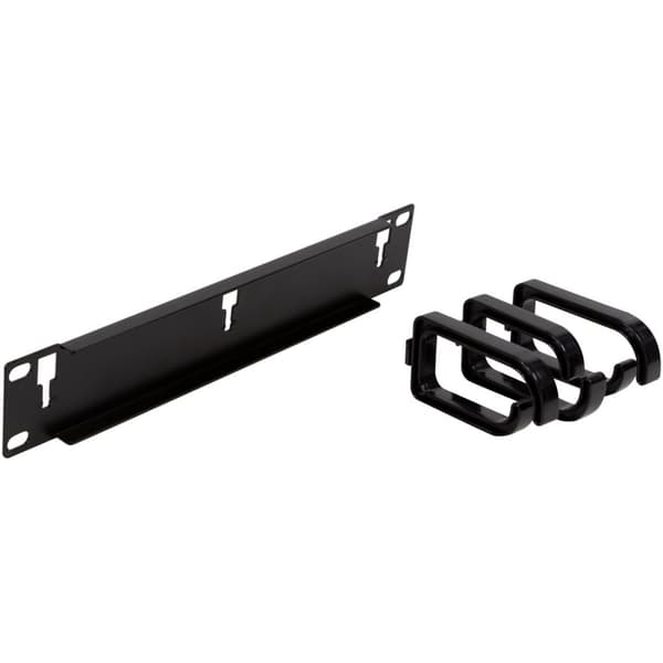 LogiLink 10"-kabelpanel med 3 fästen U1 Svart
