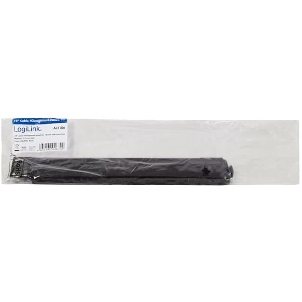 LogiLink 10"-kabelpanel med 3 fästen U1 Svart