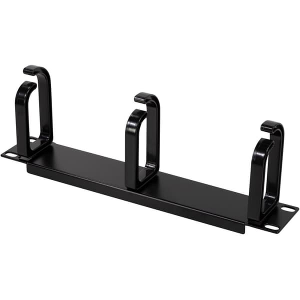 LogiLink 10"-kabelpanel med 3 fästen U1 Svart