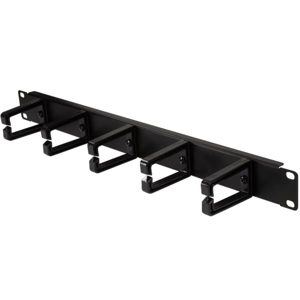 LogiLink 19"-kabelpanel med 5 roterbara fästen U1 Svart