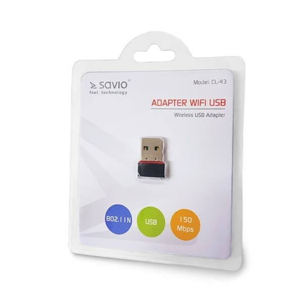 WiFi Nätkort Savio CL-43 Svart