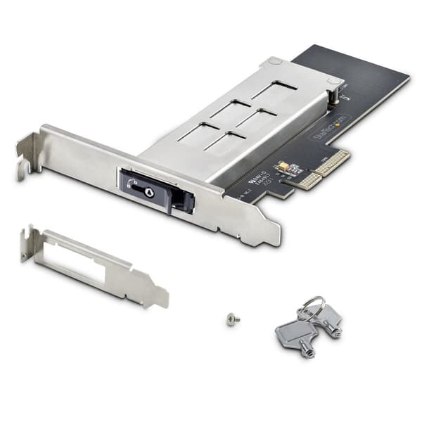 PCI-kort SSD M.2 Startech M2-REMOVABLE-PCIE-N1 Sort, Sølv