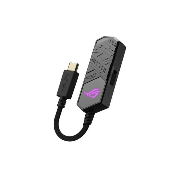 Externt ljudkort - ASUS - ROG Clavis - AI brusreducering - ESS 9281 QUAD DAC - RGB Aura Sync