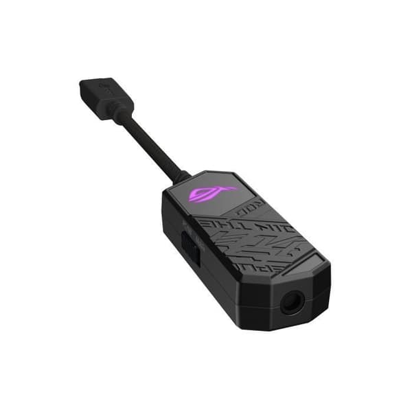 Externt ljudkort - ASUS - ROG Clavis - AI brusreducering - ESS 9281 QUAD DAC - RGB Aura Sync