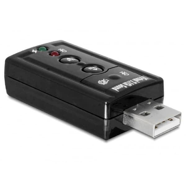 Ljudkort - DELOCK - 63926 - 7.1 kanaler - 24 bitar - USB - Svart