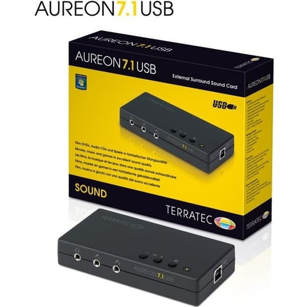 TERRATEC Externt ljudkort 7.1 USB AUREON 7.1 USB - Ljudspelare: 16 bitar / 48 KHz