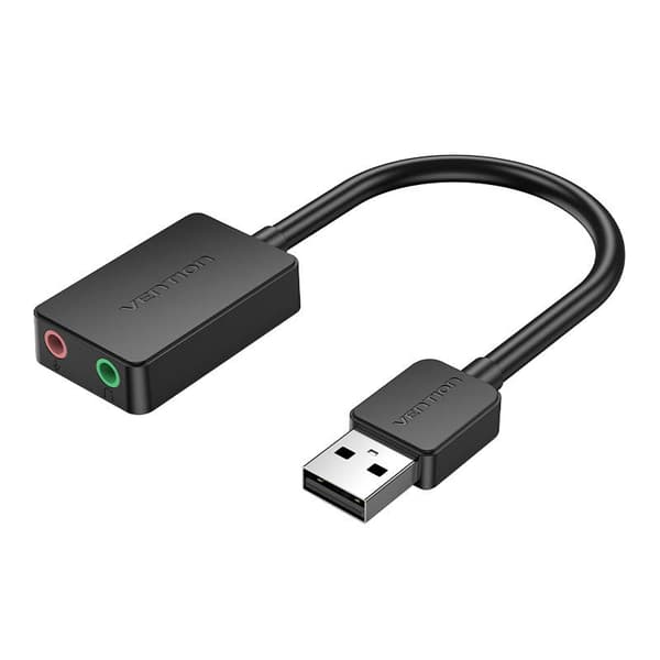 Externt ljudkort USB 2.0 TRS Vention CDYB0 2-portar 0,15m
