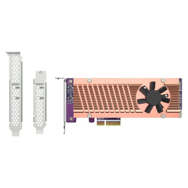 Verkkokortti Qnap QM2-2P-344A Ruskea, Harmaa