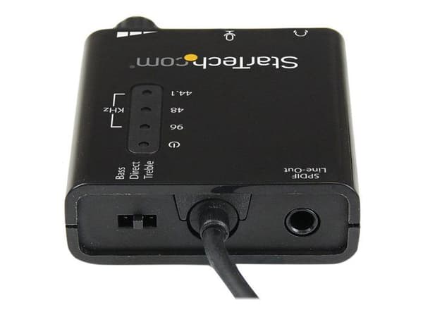 Externt USB-ljudkort med SPDIF digital ljudutgång - STARTECH - ICUSBAUDIO2D - 96 kHz/24 bitar - Svart