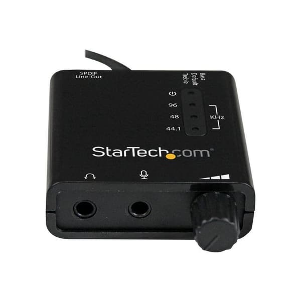 Externt USB-ljudkort med SPDIF digital ljudutgång - STARTECH - ICUSBAUDIO2D - 96 kHz/24 bitar - Svart