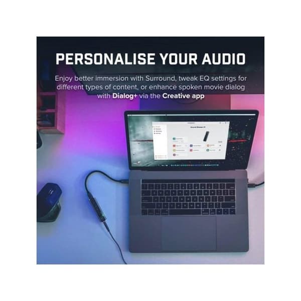 DAC Externe - Kreativ - Sound Blaster X1 - Hi-res 24 bit/96 kHz - Hörlurs förstärkare - USB