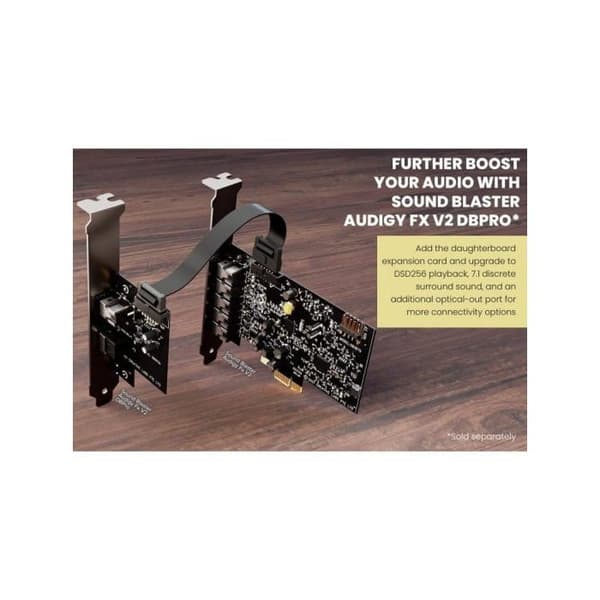 Creative Ls Creative Sound Blaster Audigy FX V2 högupplöst internt PCI-ljudkort med 5.1 Virtual Surround