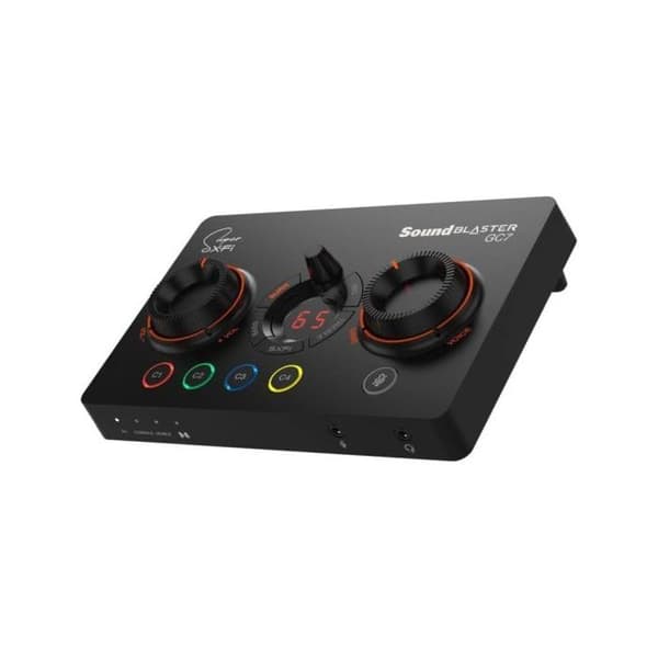 Creative Sound Blaster GC7 USB DAC och förstärkare för spelströmning med programmerbara knappar och Super X-Fi