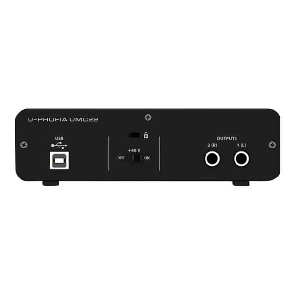 Ljudgränssnitt - BEHRINGER - U-PHORIA UMC22 - USB-buss strömförsörjning - Förförstärkare - Svart