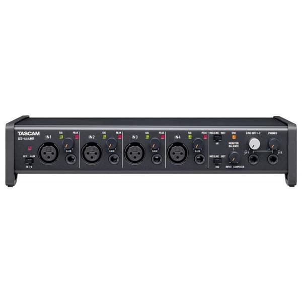 USB ljudgränssnitt - TASCAM - US-4X4HR - 4 kombi-XLR-ingångar - 192 kHz - USB-C