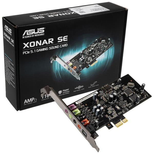 Ljudkort - ASUS - Xonar SE - 5.1 kanaler - PCI-E - Svart