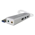 Miniatyrbild 3 av 3: Externt ljudkort ca! APPUSB51HUB USB 3.0 3,5 mm Grå