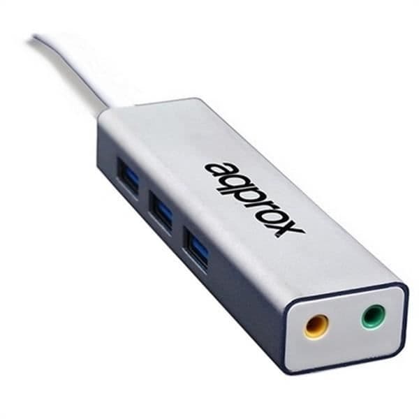 Externt ljudkort ca! APPUSB51HUB USB 3.0 3,5 mm Grå