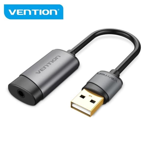 VENTION USB-ljudkort till extern 3,5 mm ljudadapter med mikrofon för PS4-hörlurar