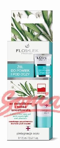 FLOSLEK Pharma gel with eyebright and plantain to the eyelids and under the eyes 15ml tube
