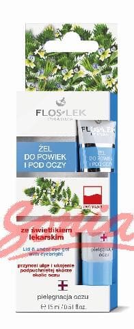 FLOSLEK Pharma gel with skylight medical eye and under the eyes 15ml tube