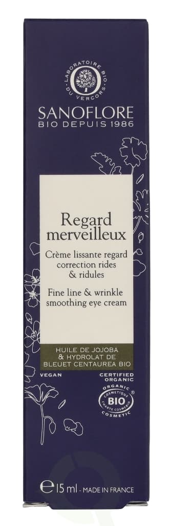 Sanoflore Regard Merveilleux Smooting Eye Cream 15 ml Fine Line & Wrinkle