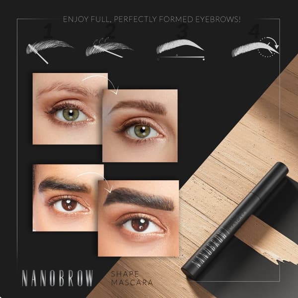 Ögonbrynsmascara Nanobrow Shape Mascara  - Framhäver och fyller ögonbrynen