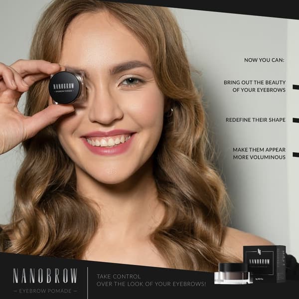 Øjenbrynmascarapomade Nanobrow Eyebrow Pomade - Vandfast brynpomade med cremet tekstur