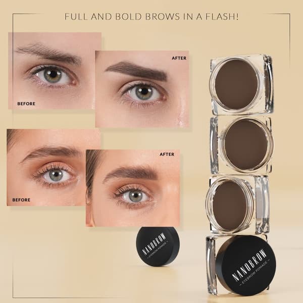 Øjenbrynmascarapomade Nanobrow Eyebrow Pomade - Vandfast brynpomade med cremet tekstur