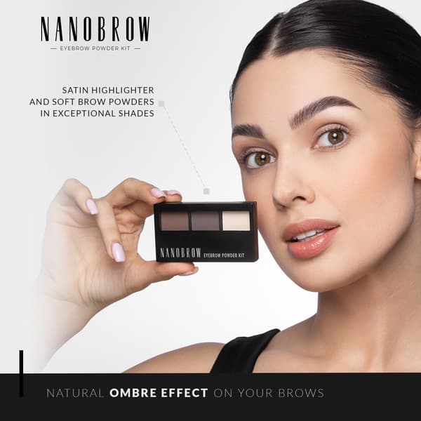 Kulmapuuterisetti Nanobrow Eyebrow Powder- Pitkäkestoinen, korostava kulmapuuteri, ombre-vaikutus ja täydellisesti muotoillut kulmat