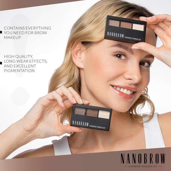 Kulmapuuterisetti Nanobrow Eyebrow Powder- Pitkäkestoinen, korostava kulmapuuteri, ombre-vaikutus ja täydellisesti muotoillut kulmat