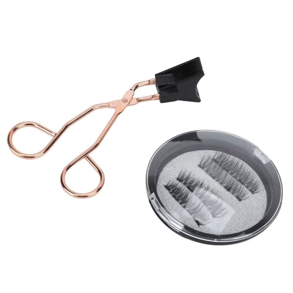 Magnetiska ögonfransar - 4 st tjocka lösögonfransar med limfri magnetisk ögonfransklämma