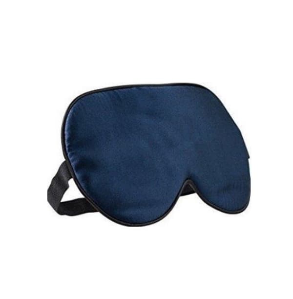 INF Sovmask 100% silke Mörkblå