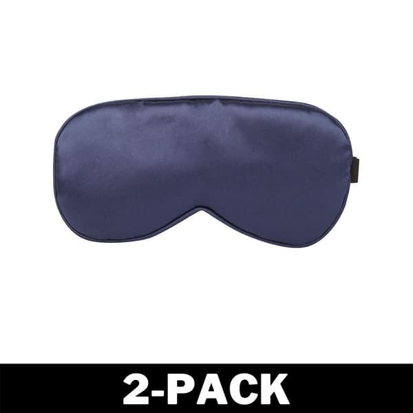 Luksuriøs og Behagelig Sovemaske i Silke - Marineblå 2-Pack
