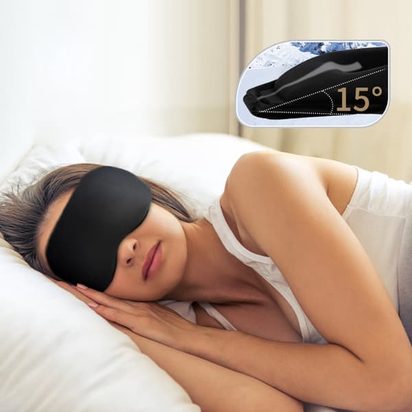 INF Ultramjuk sovmask/ögonmask sova Svart