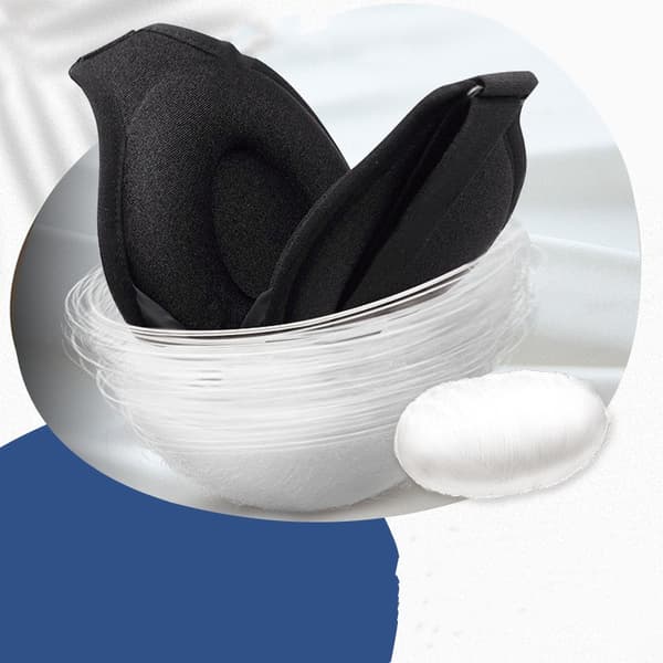 INF Bekväm sovmask med ljusblockering och 3D-design Svart