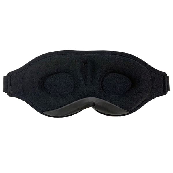 INF Bekväm sovmask med ljusblockering och 3D-design Svart