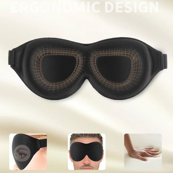 INF 3D sovemaske Sort