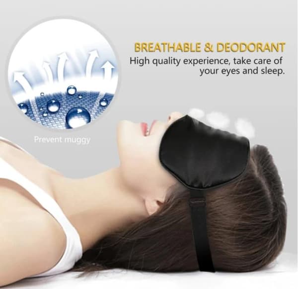 SLEEP MASK EYE MASK 100% SILK MUSTA