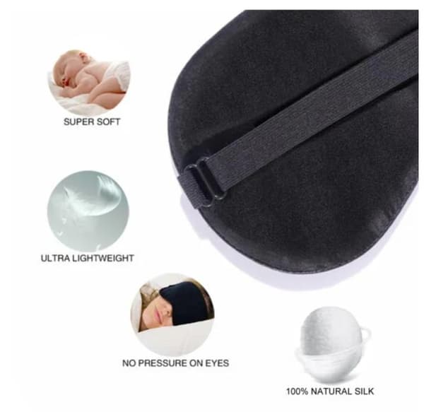 SLEEP MASK EYE MASK 100% SILK MUSTA