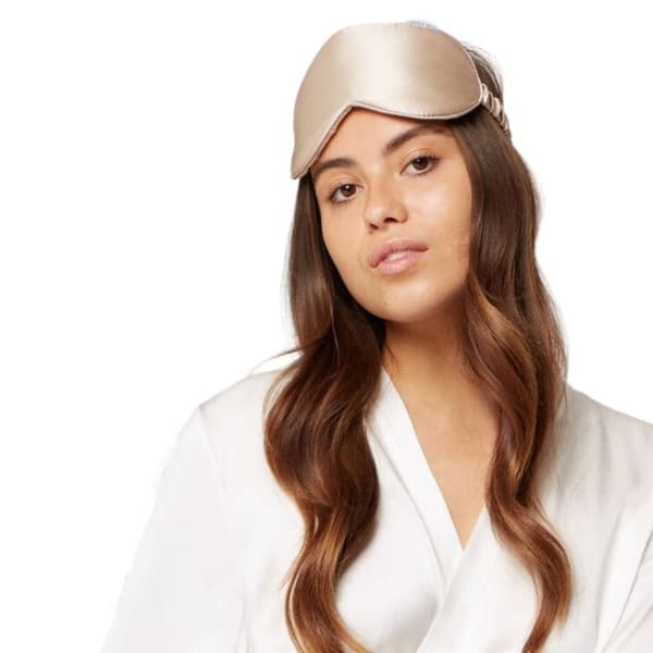 UNIQ Luksus Søvn Maske i Champagne - 100% Silke