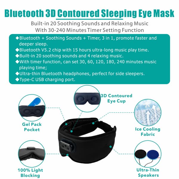 INF 3D Bluetooth Sleep Mask