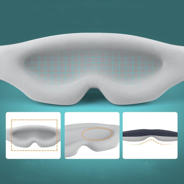 3D Eye Mask Blackout Eyes Sleep Mask Zero Eye Pressure Eye Mask Harmaa