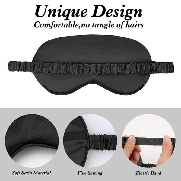 Blackout Sleep Mask -silmämaskisarja, jossa säilytyskangaspussi Hairloop-pääpanta