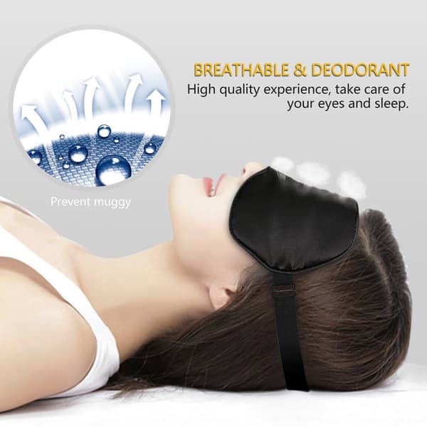 INF Sovmask 100% silke Svart