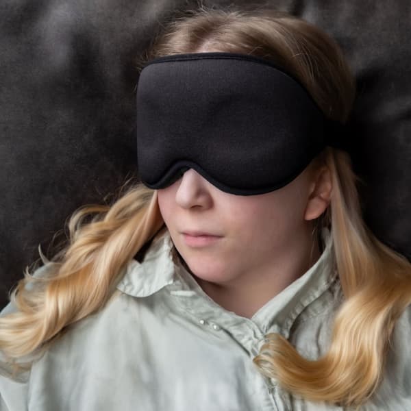Sovmask i svart Ögonmask 3D-sovmask mjuk, lätt och kraftigt mörkläggande