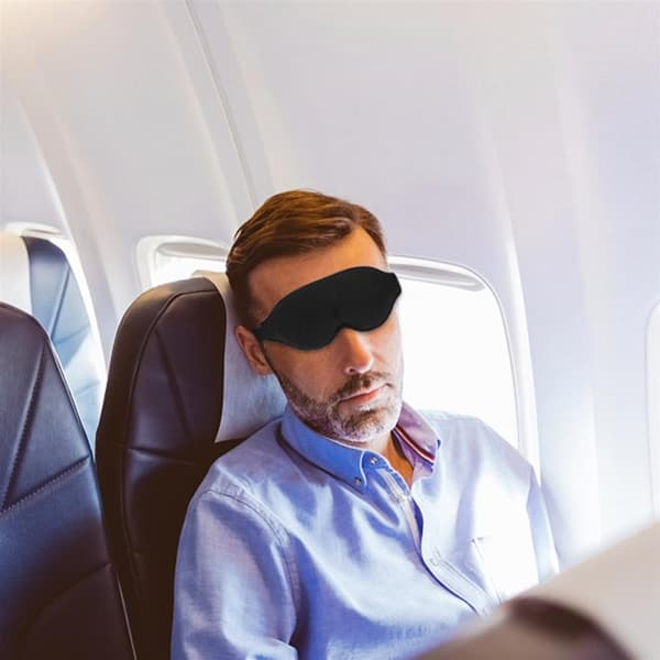 Sovmask i svart Ögonmask 3D-sovmask mjuk, lätt och kraftigt mörkläggande