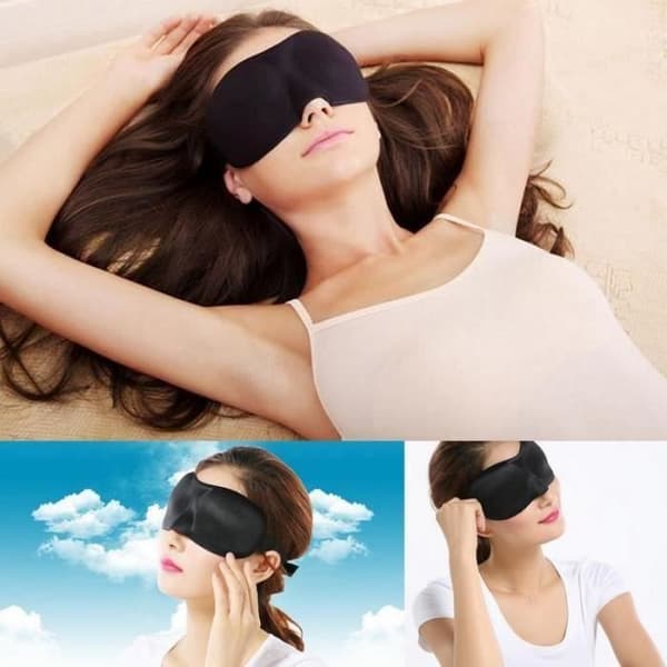 Nattmask - EOZY - 3D - Svart - Polyester - Svamp