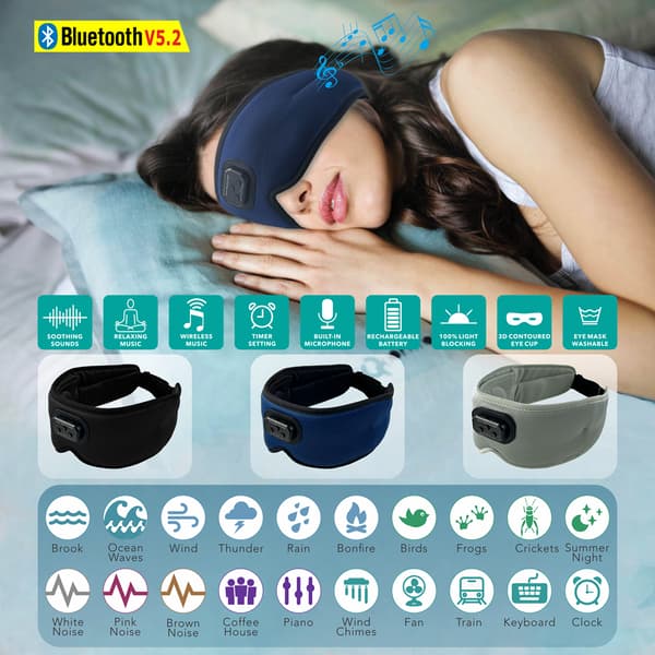 INF 3D Bluetooth uninaamio Musta