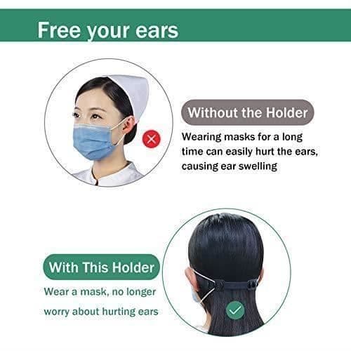 20 ST maskfäste för justerbar mask, barn, vuxen mask förlängningskrok öronvärkmask